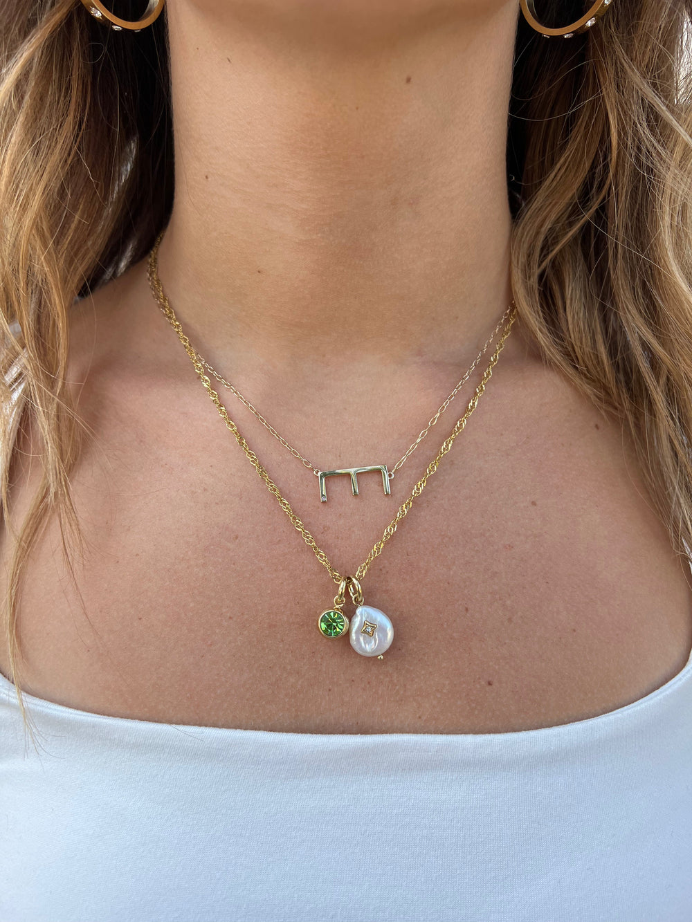 Precious Elongated Initial Necklace E 14kt Gold Over .925 Sterling Silver | Alex and Ani