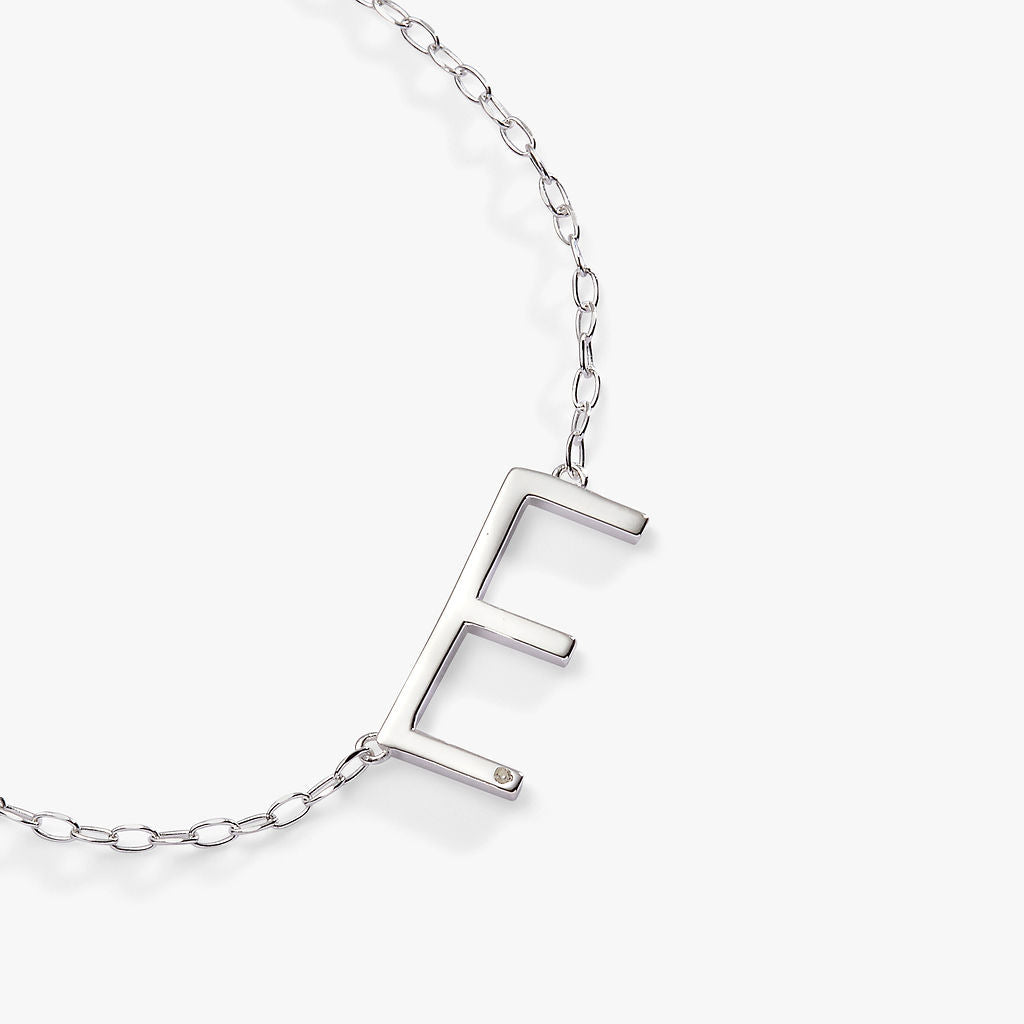 Precious Elongated Initial Necklace E 14kt Gold Over .925 Sterling Silver | Alex and Ani