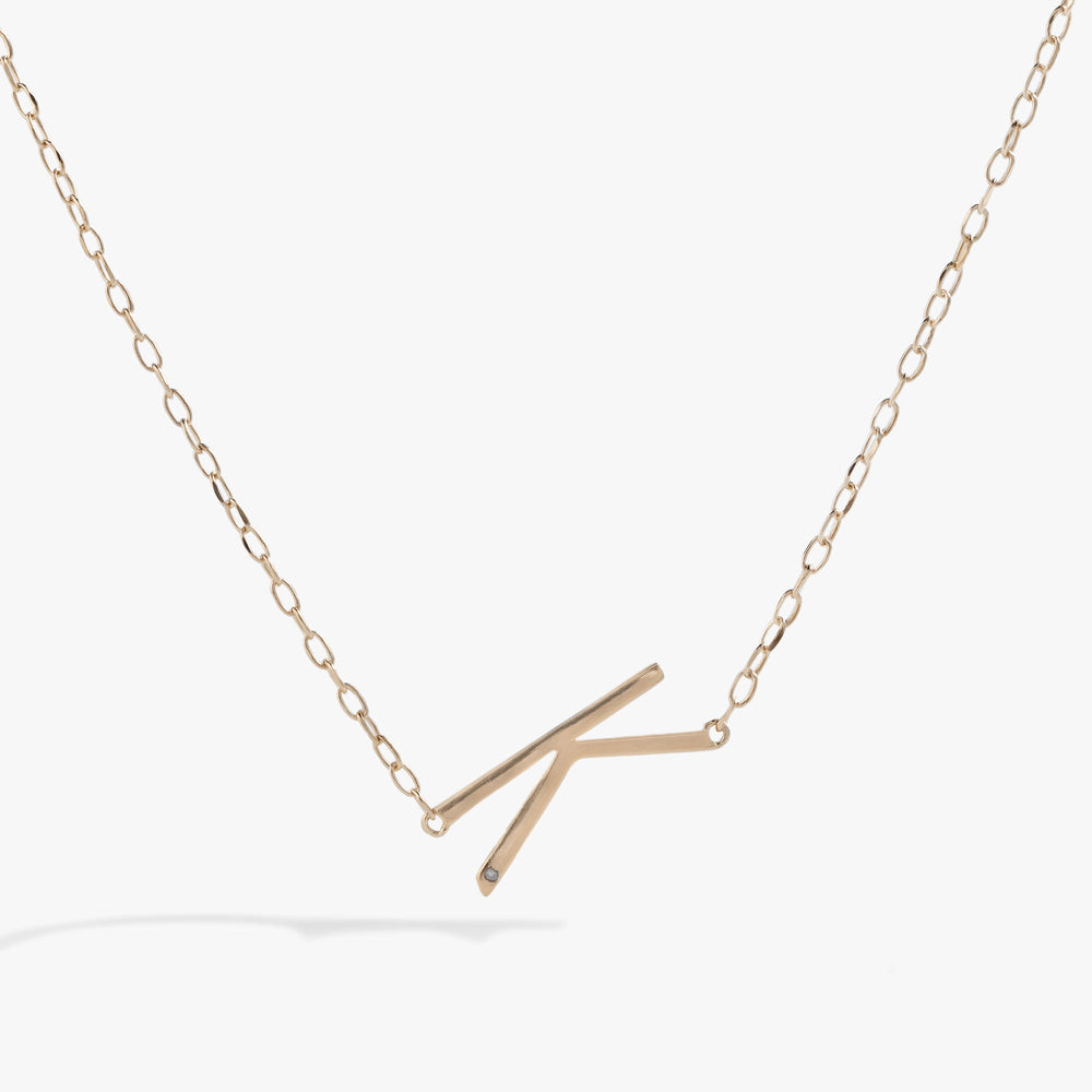 Precious Elongated Initial Necklace K 14kt Gold Over .925 Sterling Silver | Alex and Ani