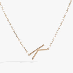 Precious Elongated Initial Necklace K 14kt Gold Over .925 Sterling Silver | Alex and Ani