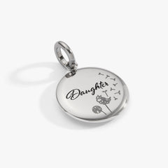 Daughter Dandelion Disc Charm Stainless Steel Silver | Alex and Ani
