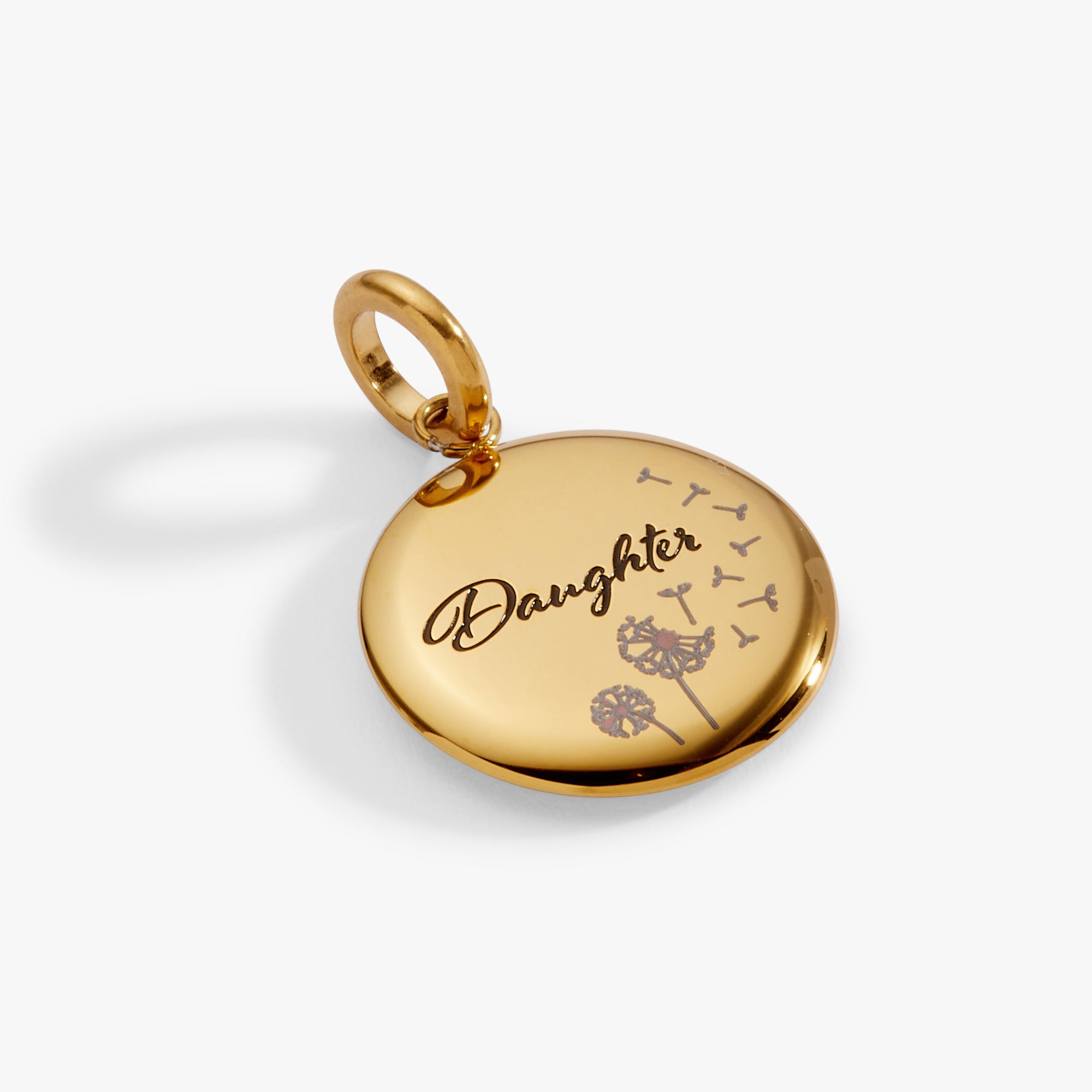 Daughter Dandelion Disc Charm Stainless Steel Silver | Alex and Ani