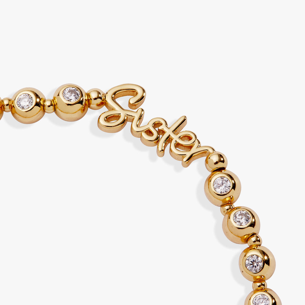 Sister Elongated Crystal Stretch Bracelet Silver | Alex and Ani