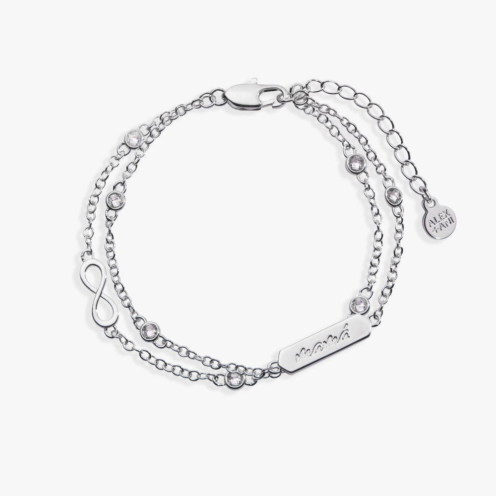 Mexico - Mama Infinity Adjustable Bracelet Silver | Alex and Ani