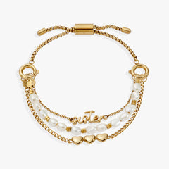 “Home is where the heart is” Sister Stranded Bracelet Stainless Steel Gold | Alex and Ani