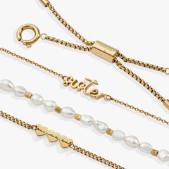 “Home is where the heart is” Sister Stranded Bracelet Stainless Steel Gold | Alex and Ani