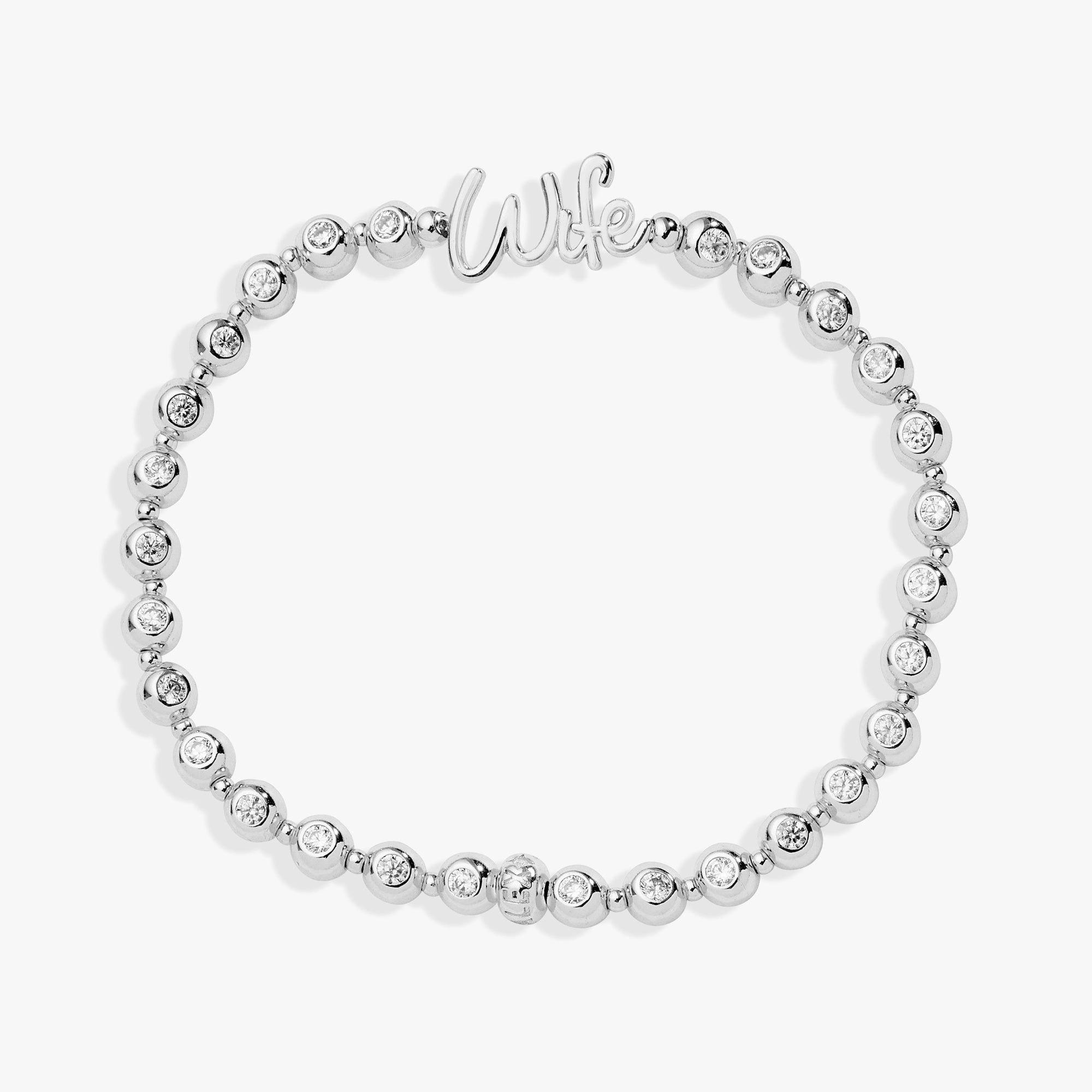 Wife Elongated Crystal Stretch Bracelet Gold | Alex and Ani