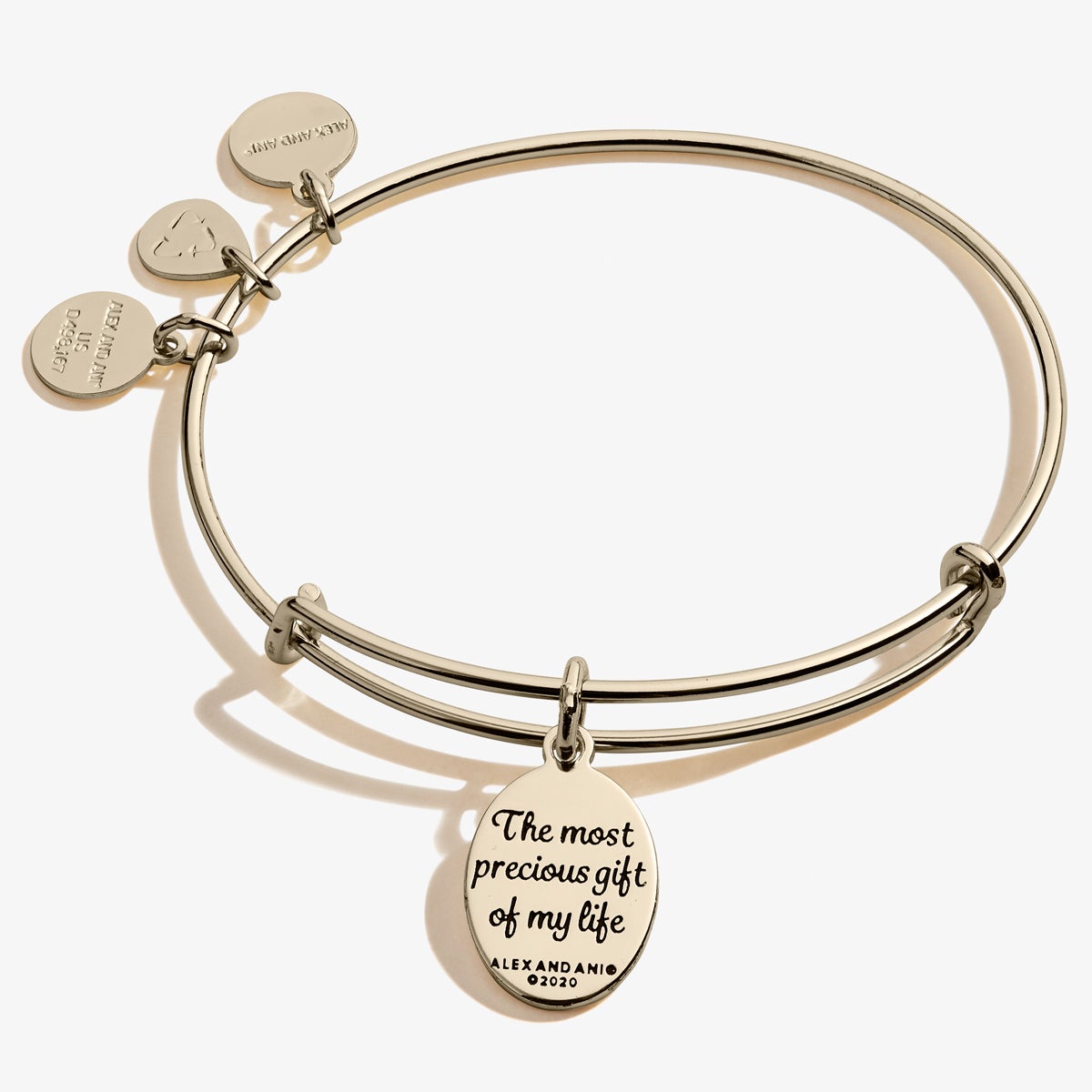 Daughter, 'Most Precious Gift' Charm Bangle Bracelet Antique Silver | Alex and Ani