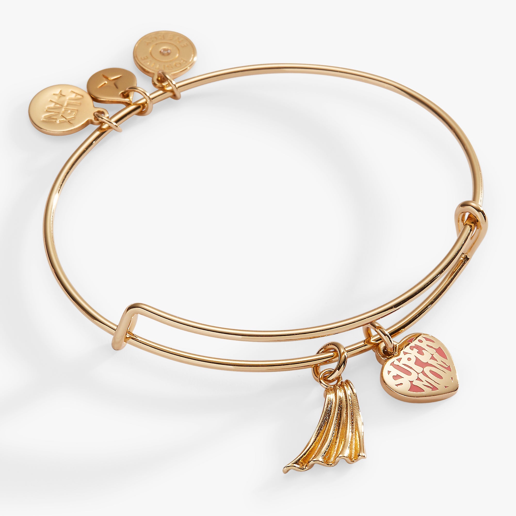 “Super Mom” Duo-Charm Bangle Gold | Alex and Ani