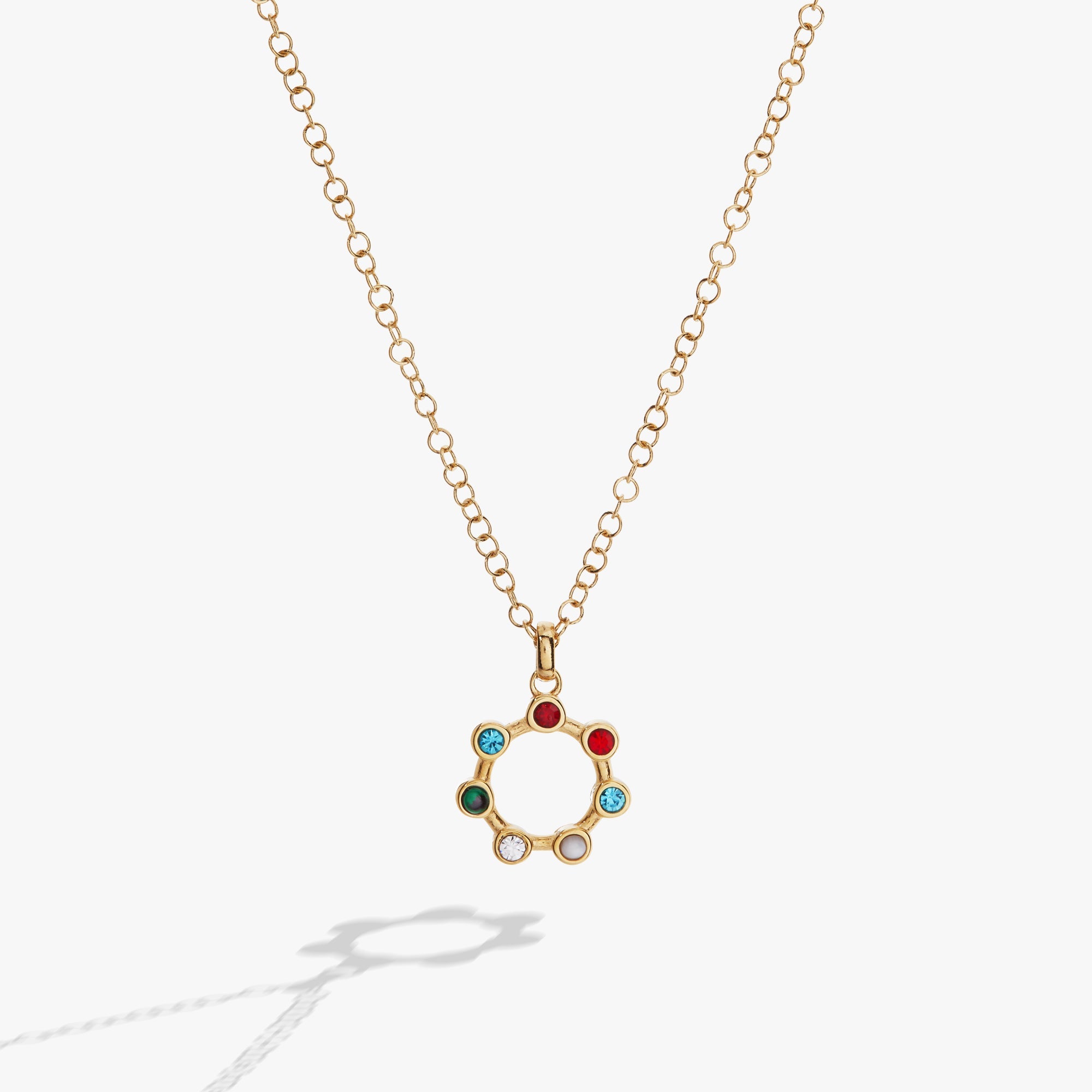 Grandma Crystal Necklace Stainless Steel Gold | Alex and Ani