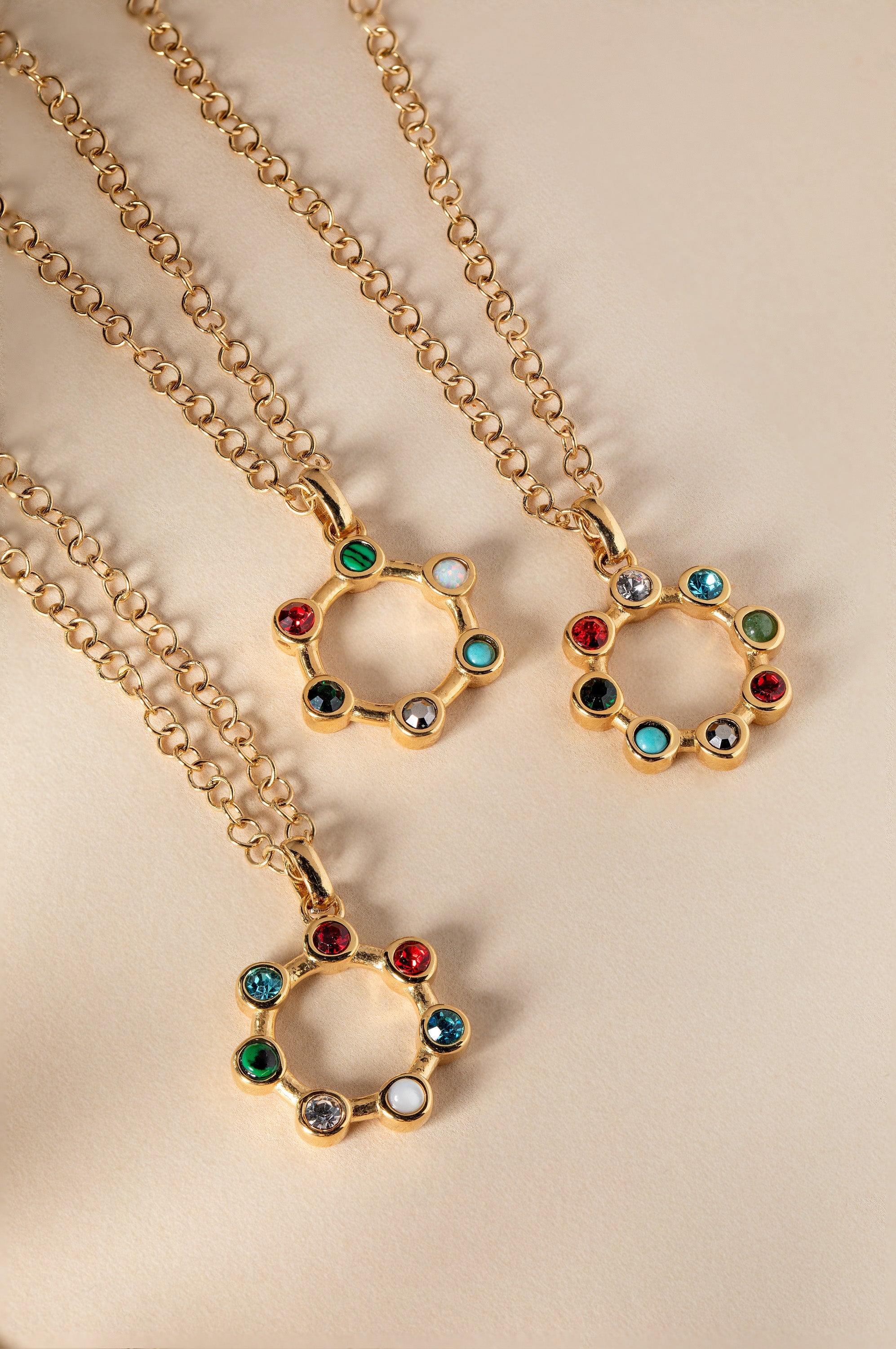 Grandma Crystal Necklace Stainless Steel Gold | Alex and Ani