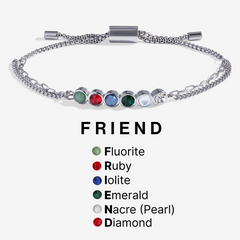 Friend Acrostic Bolo Stainless Steel Silver | Alex and Ani