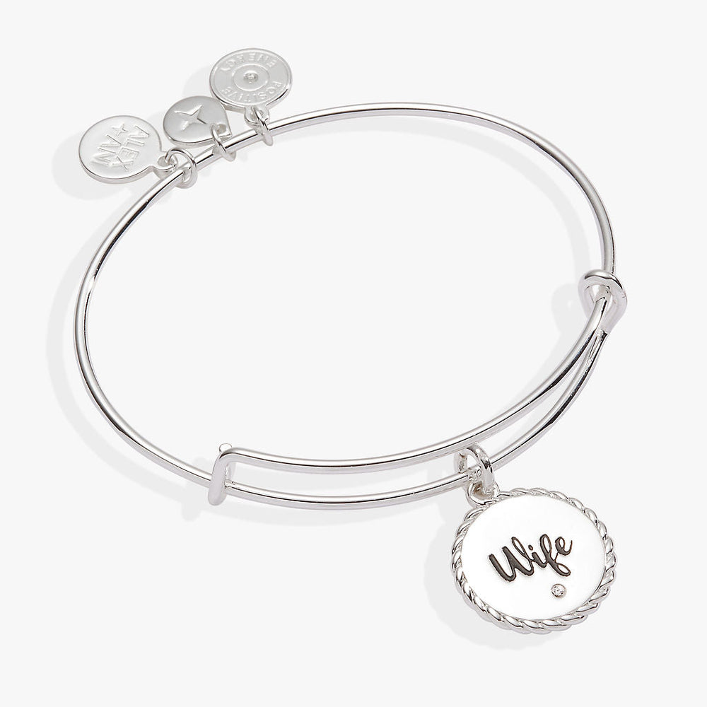 Wife Charm Bangle Bracelet – Romantic Anniversary or Wedding Gift Gold | Alex and Ani