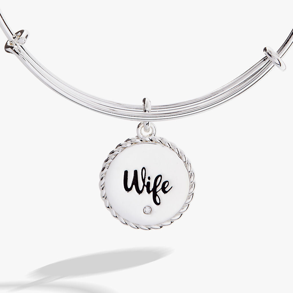Wife Charm Bangle Bracelet – Romantic Anniversary or Wedding Gift Gold | Alex and Ani