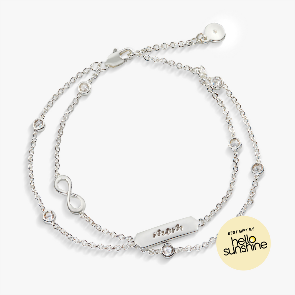 Mom' Infinity Bracelet, Adjustable Silver | Alex and Ani