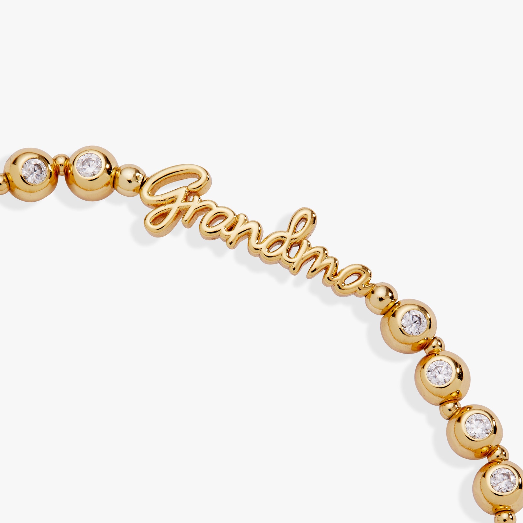 Grandma Elongated Crystal Stretch Bracelet Silver | Alex and Ani