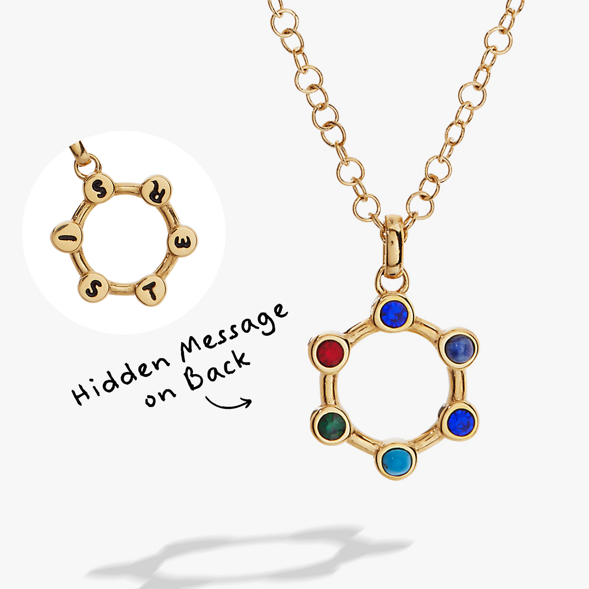 Sister Acrostic Interchangeable Necklace Stainless Steel Gold | Alex and Ani