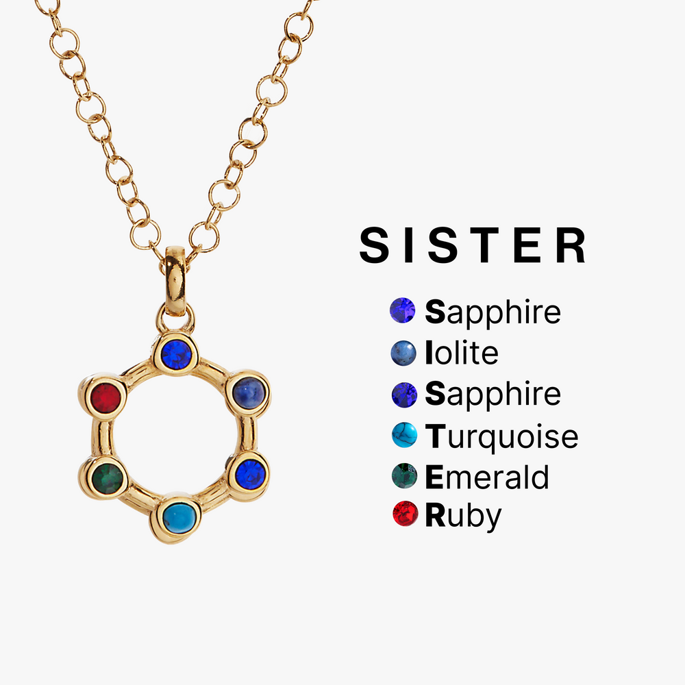 Sister Acrostic Interchangeable Necklace Stainless Steel Gold | Alex and Ani