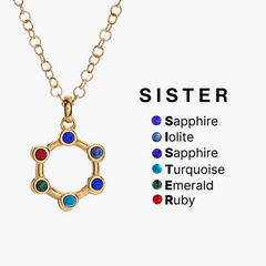 Sister Acrostic Interchangeable Necklace Stainless Steel Gold | Alex and Ani