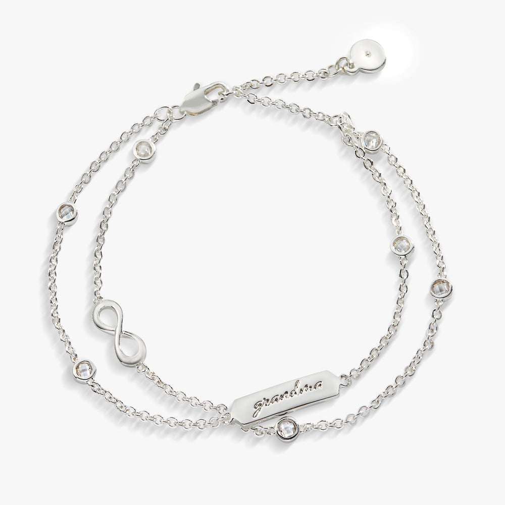 Grandma' Infinity Chain Bracelet, Adjustable Silver | Alex and Ani