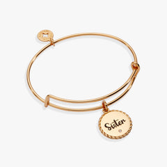 Sister Charm Bangle Gold | Alex and Ani