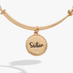 Sister Charm Bangle Gold | Alex and Ani