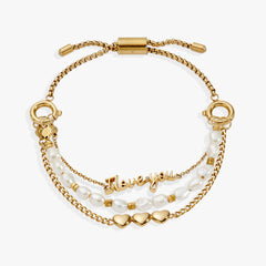 “Home is where the heart is” I Love You Stranded Bracelet Stainless Steel Gold | Alex and Ani