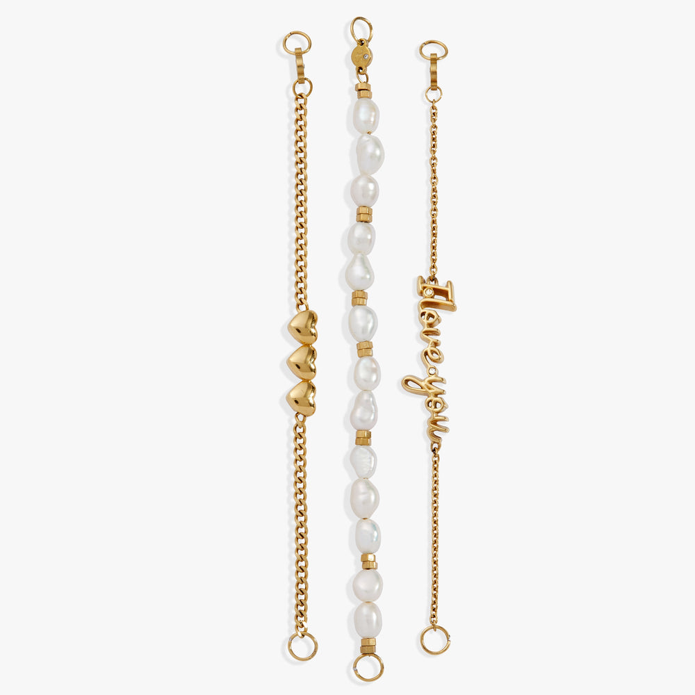 “Home is where the heart is” I Love You Stranded Bracelet Stainless Steel Gold | Alex and Ani