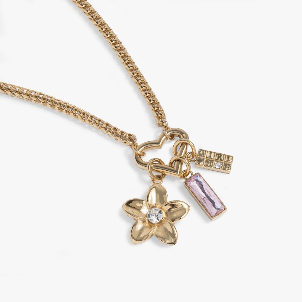 Interchangeable Girl Mom Necklace Stainless Steel Gold | Alex and Ani