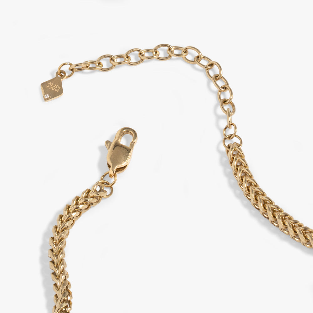 Interchangeable Girl Mom Necklace Stainless Steel Gold | Alex and Ani