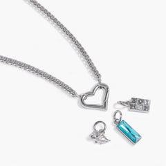Interchangeable Boy Mom Necklace Stainless Steel Silver | Alex and Ani