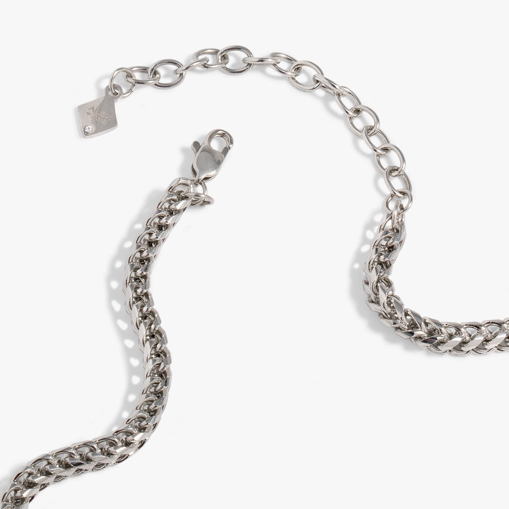 Interchangeable Boy Mom Necklace Stainless Steel Silver | Alex and Ani