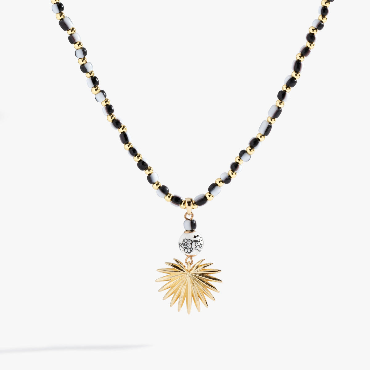Toile Beaded Palm Pendant Necklace Gold | Alex and Ani
