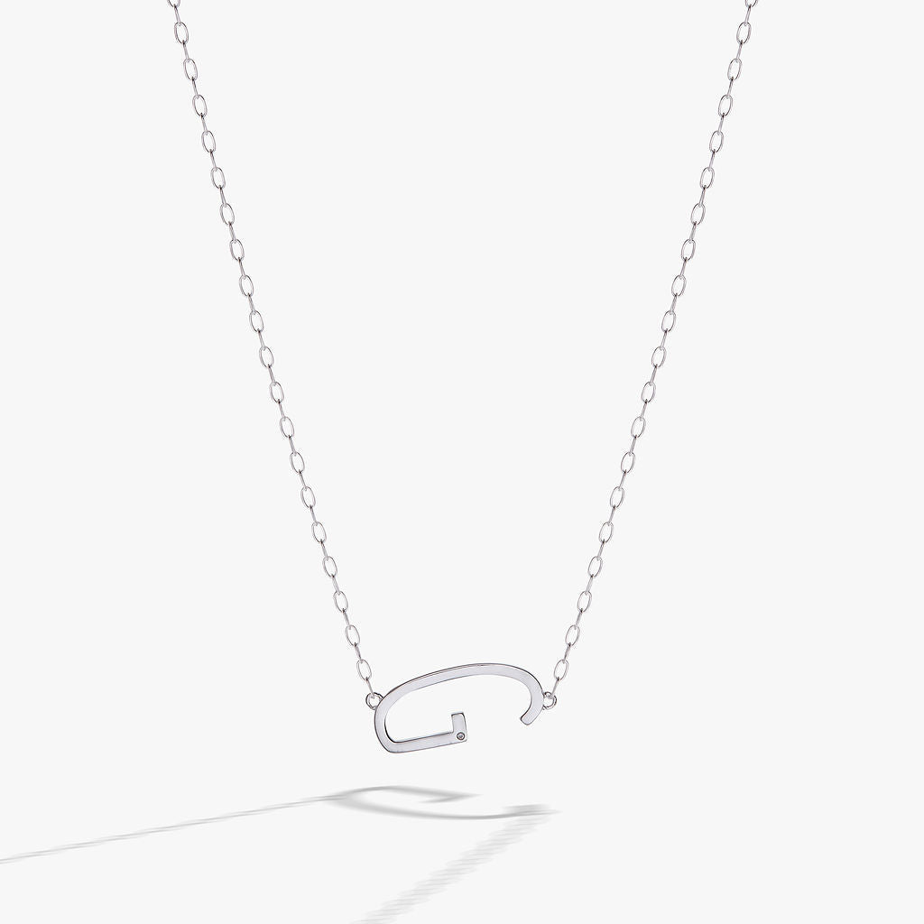 Precious Elongated Initial Necklace G Sterling Silver | Alex and Ani