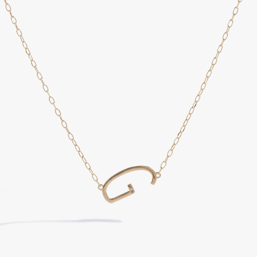 Precious Elongated Initial Necklace G Sterling Silver | Alex and Ani