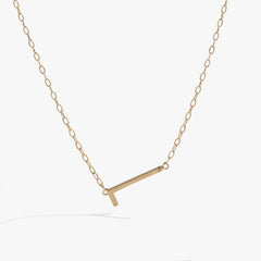 Precious Elongated Initial Necklace L 14kt Gold Over .925 Sterling Silver | Alex and Ani