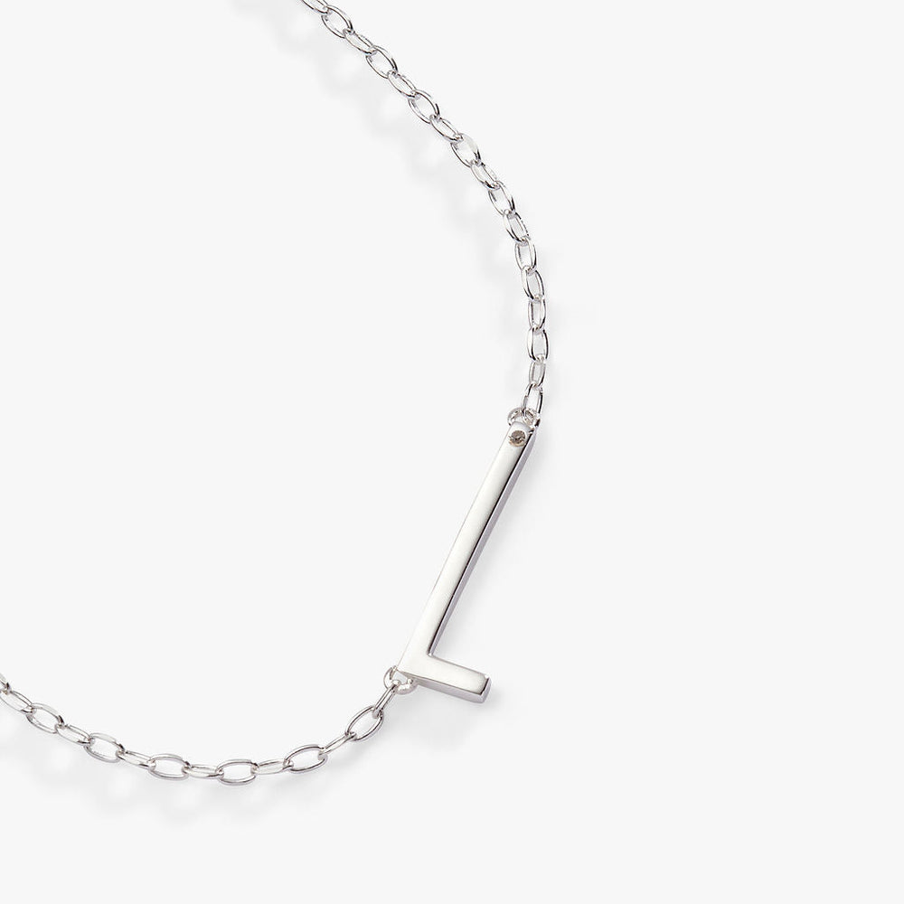 Precious Elongated Initial Necklace L 14kt Gold Over .925 Sterling Silver | Alex and Ani