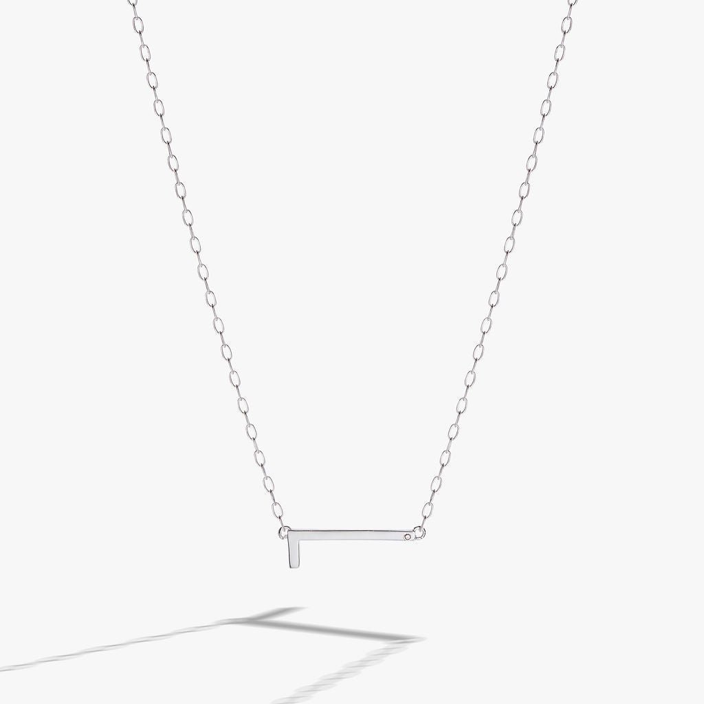 Precious Elongated Initial Necklace L 14kt Gold Over .925 Sterling Silver | Alex and Ani