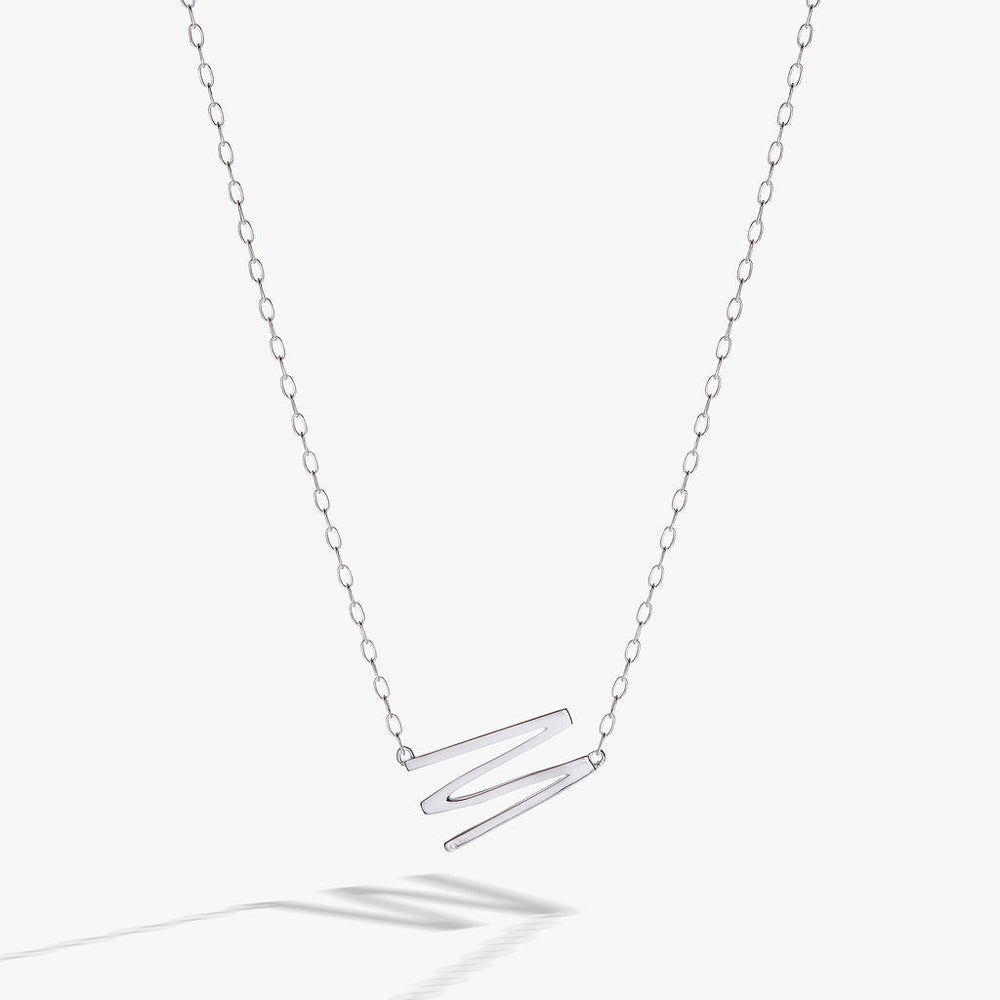 Precious Elongated Initial Necklace M 14kt Gold Over .925 Sterling Silver | Alex and Ani