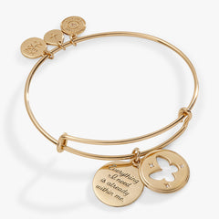 Hidden Message Butterfly Affirmation Bangle Gold | Alex and Ani