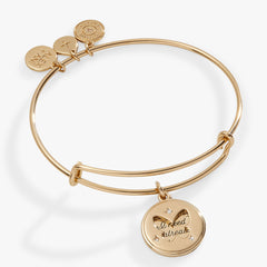 Hidden Message Butterfly Affirmation Bangle Gold | Alex and Ani