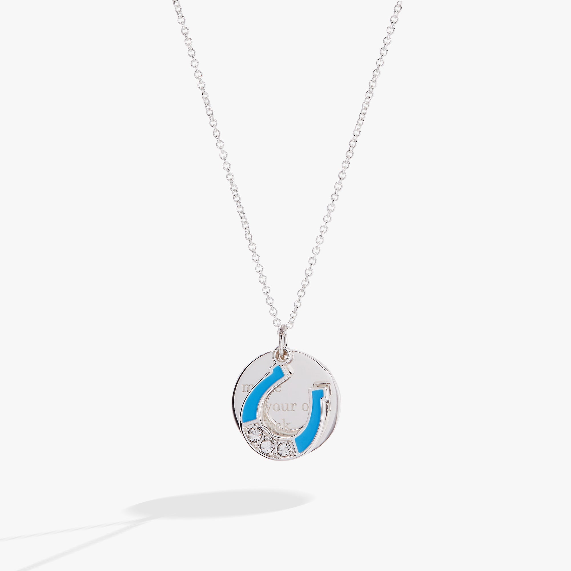 “Make Your Own Luck” Duo Charm Pendant Necklace Silver | Alex and Ani