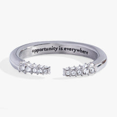Mantra Tusk Ring-Opportunity is everywhere Stainless Steel Silver | Alex and Ani