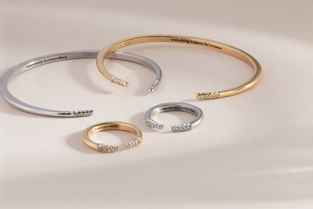 Mantra Tusk Ring-Opportunity is everywhere Stainless Steel Silver | Alex and Ani