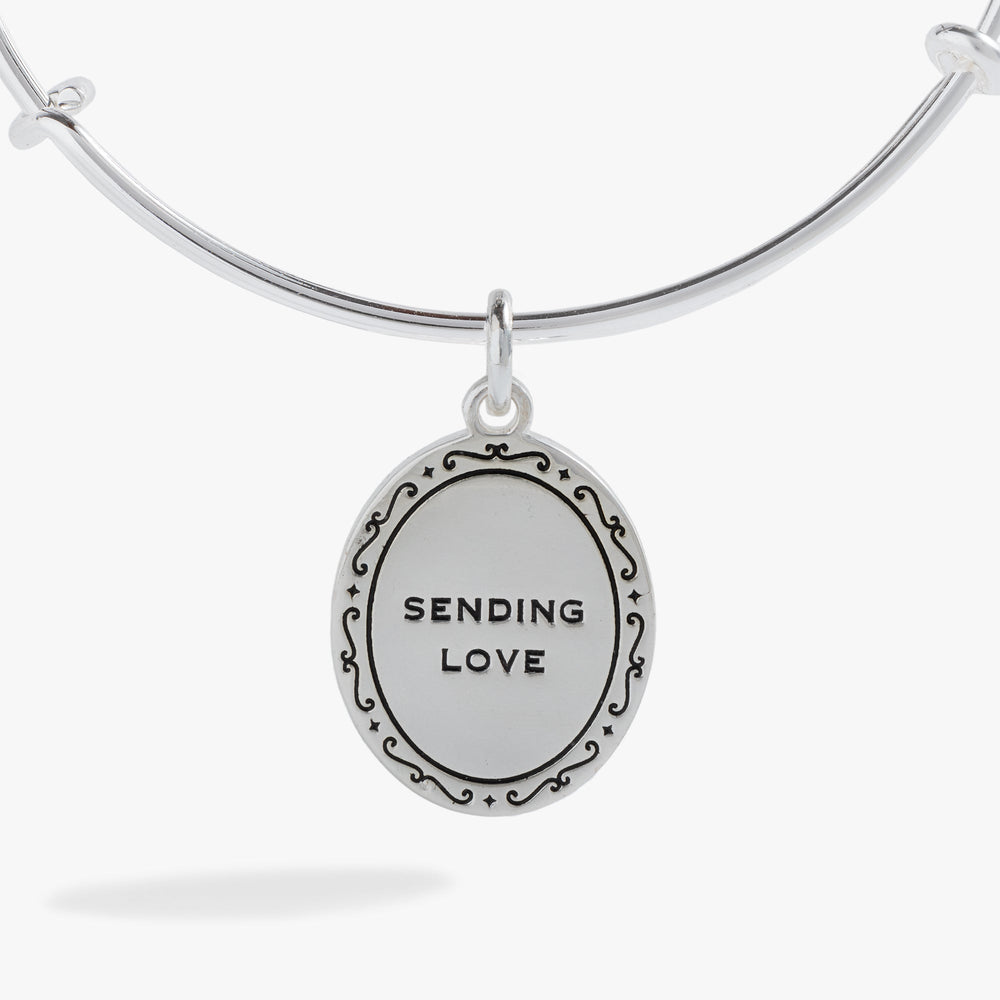 Sending Love Charm Bangle Silver | Alex and Ani