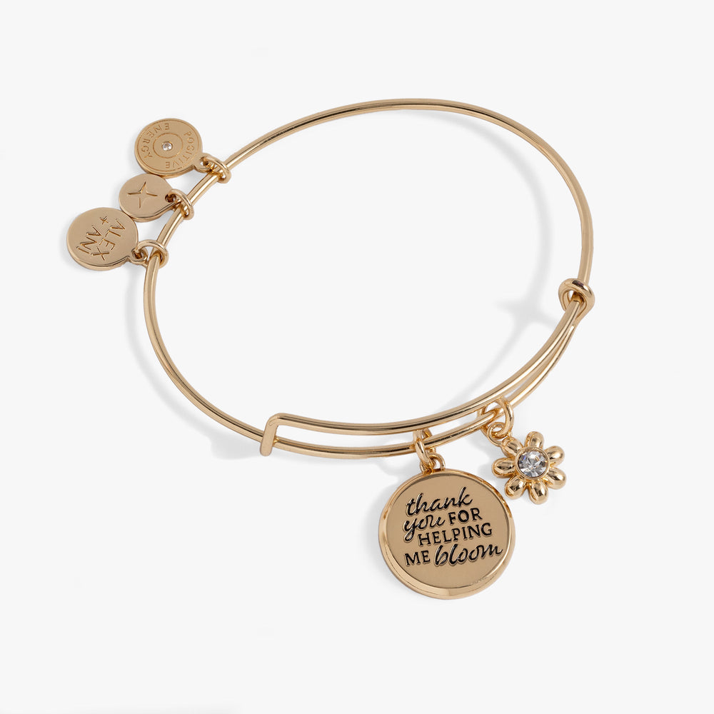 Thank You For Helping Me Bloom' Charm Bangle
    
    
    
       Silver | Alex and Ani