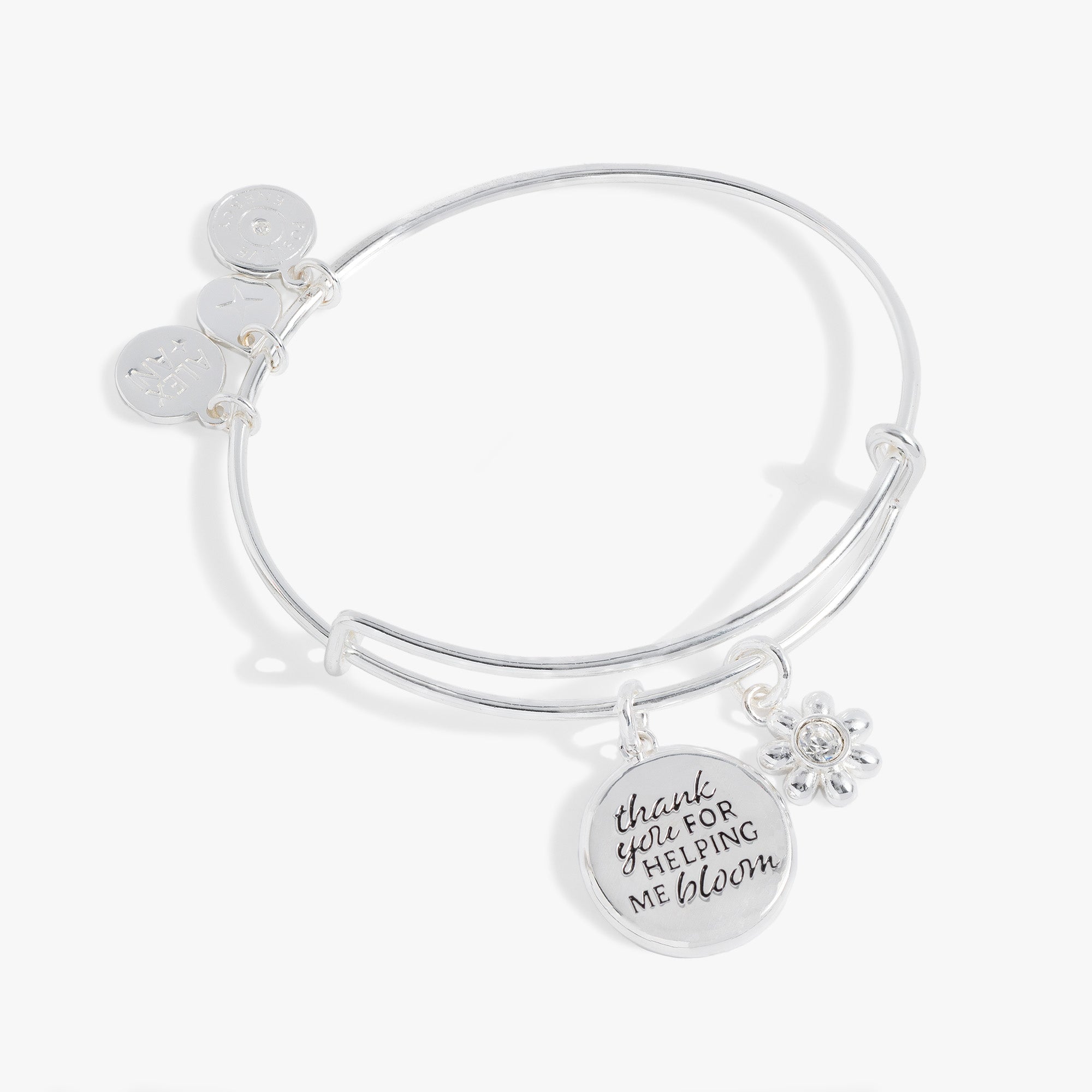 Thank You For Helping Me Bloom' Charm Bangle
    
    
    
       Silver | Alex and Ani