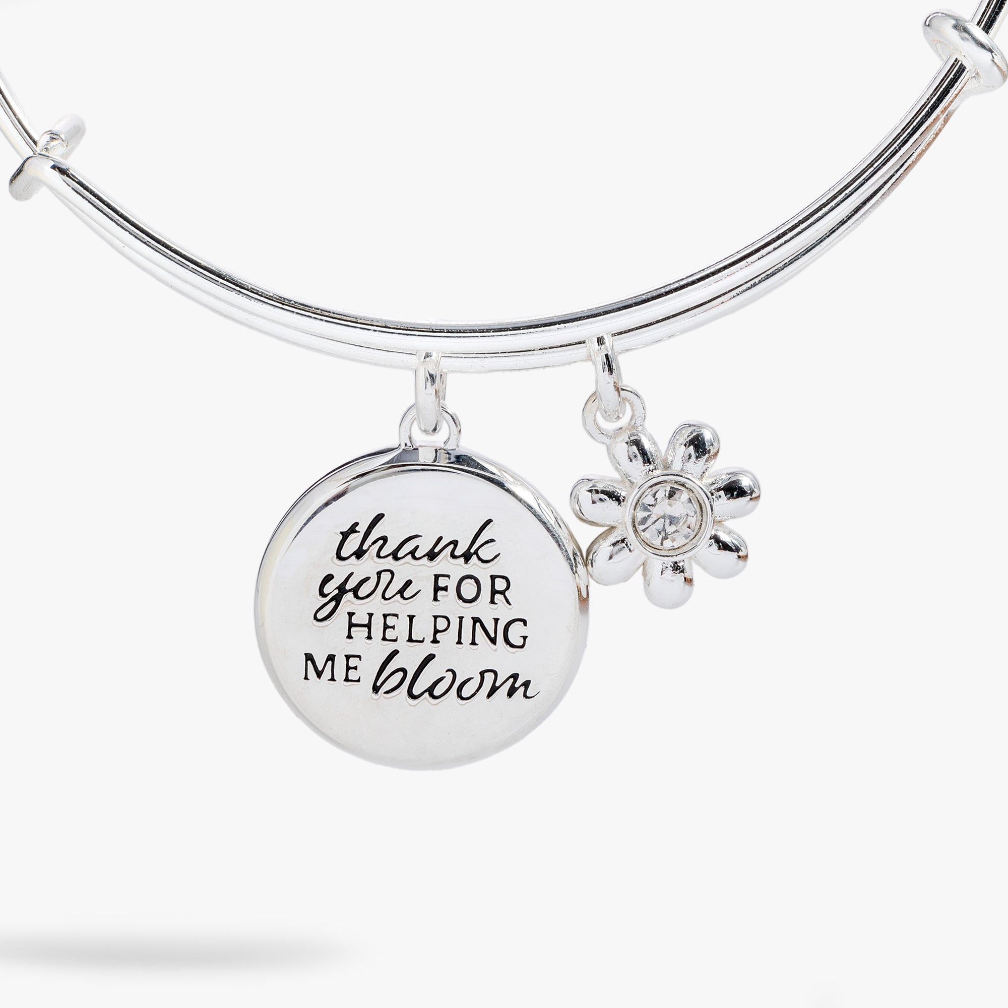 Thank You For Helping Me Bloom' Charm Bangle
    
    
    
       Silver | Alex and Ani