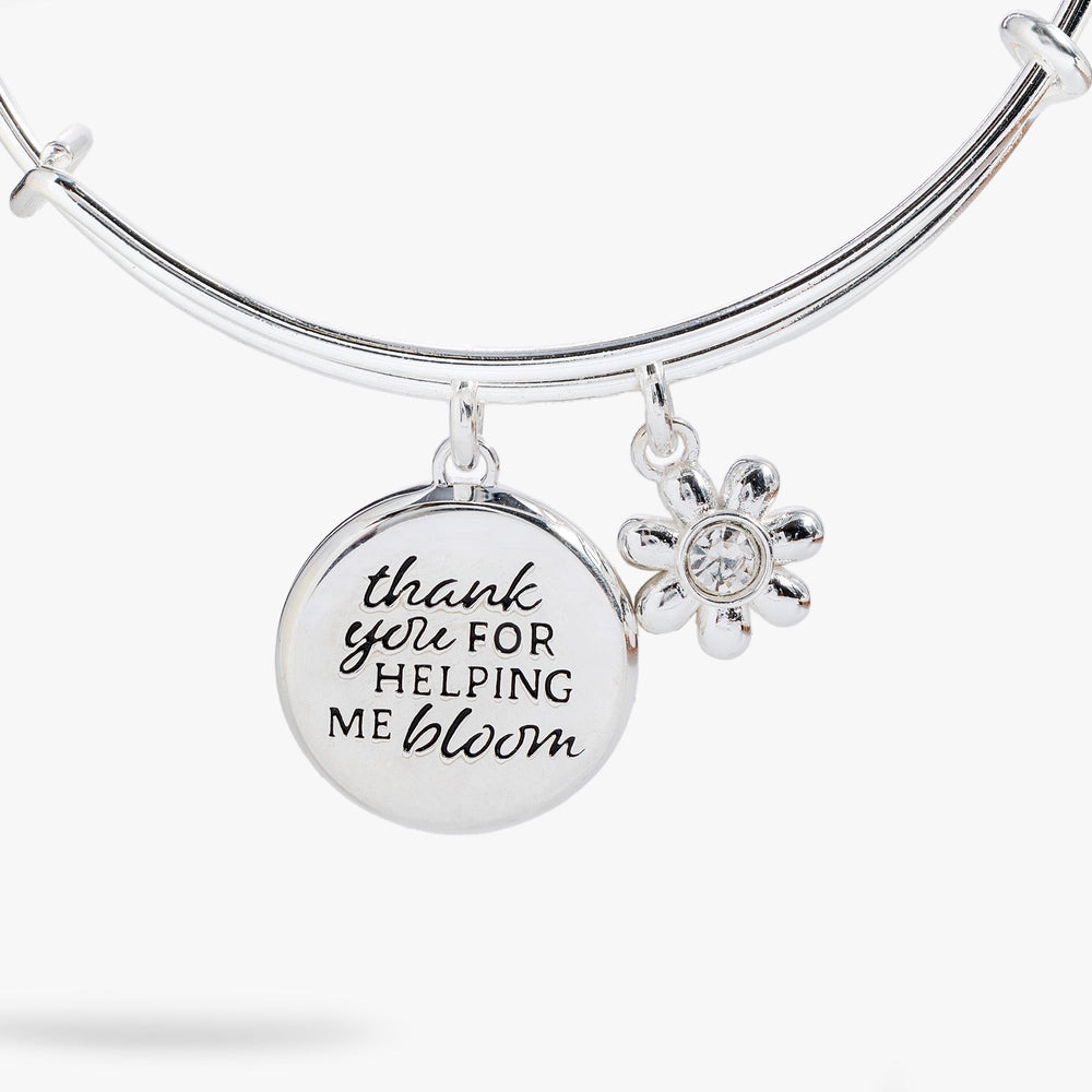 Thank You For Helping Me Bloom' Charm Bangle
    
    
    
       Silver | Alex and Ani