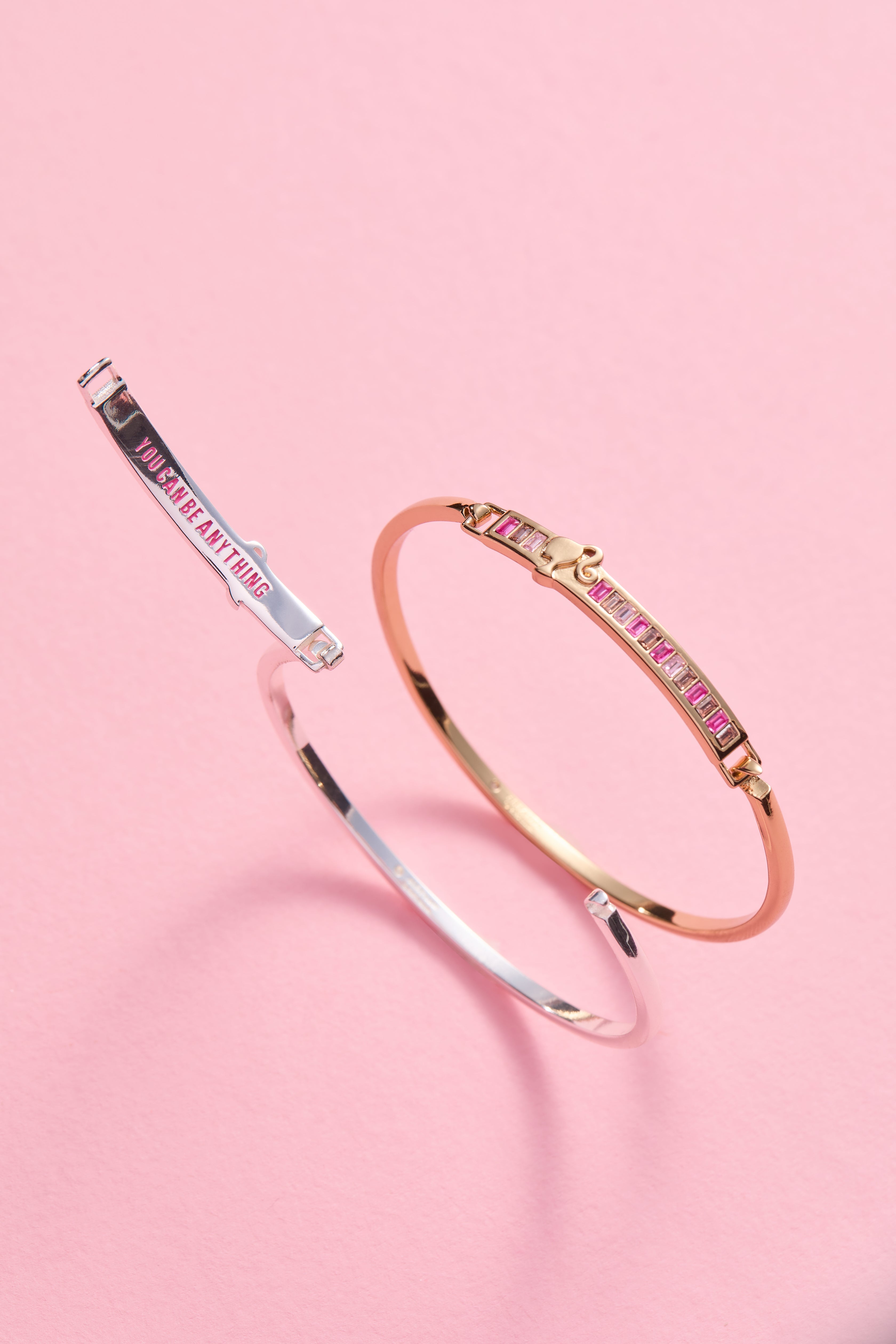 Barbie™ You Can Be Anything Tension Bangle Silver | Alex and Ani